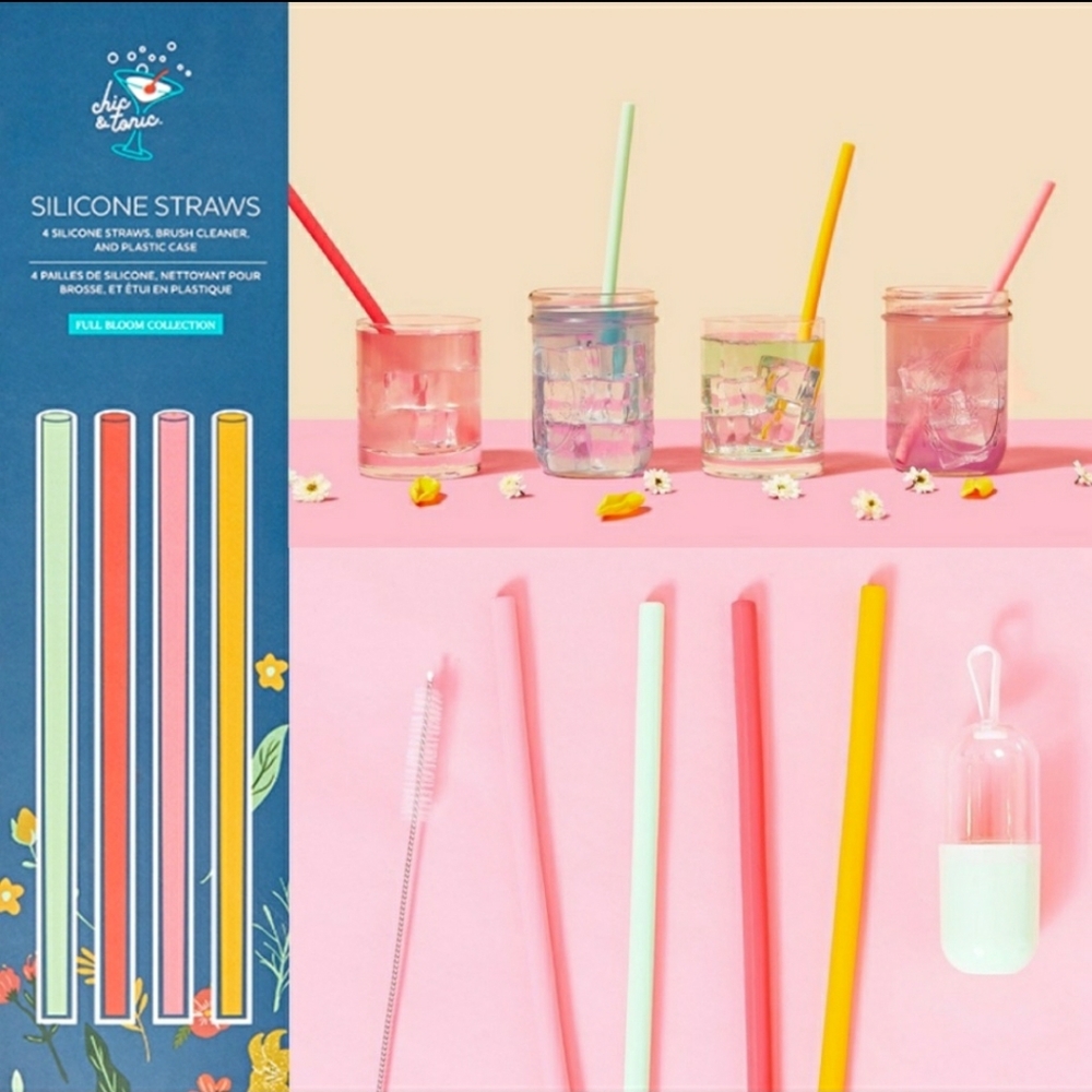 ❤ 3/$15 Chic & Tonic Silcone Straws